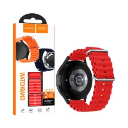 Hoco Double Buckle Silicone Bracelet WH01 Flexible Series Marine 22mm Red Hoco Double Buckle Silicone Bracelet WH01 Flexible Series Marine 22mm Red